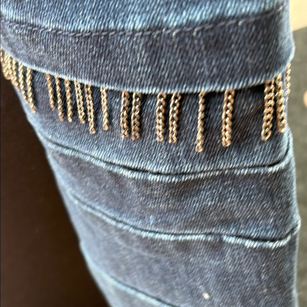 Alice + Olivia Blue Embellished Blazer-Excellent Condition- no missing stones - Picture 8 of 14